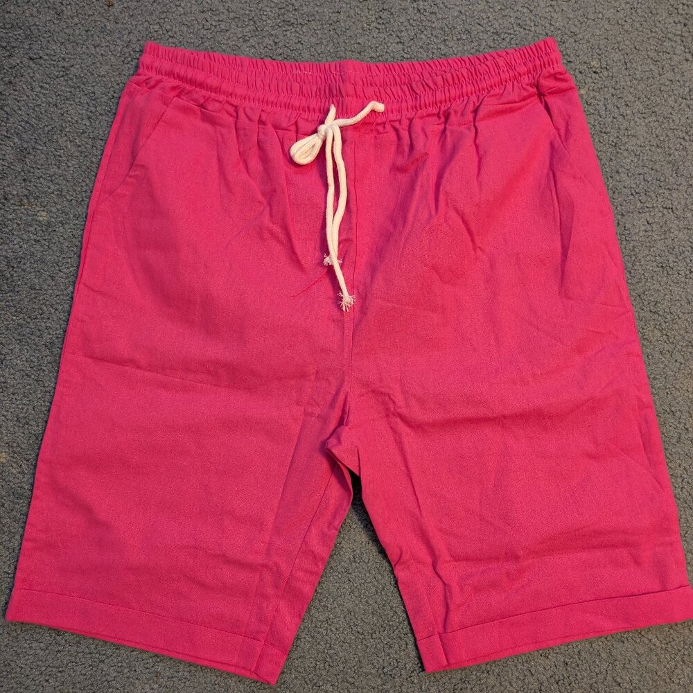 Lightweight Cotton Womens Shorts Pink NEW